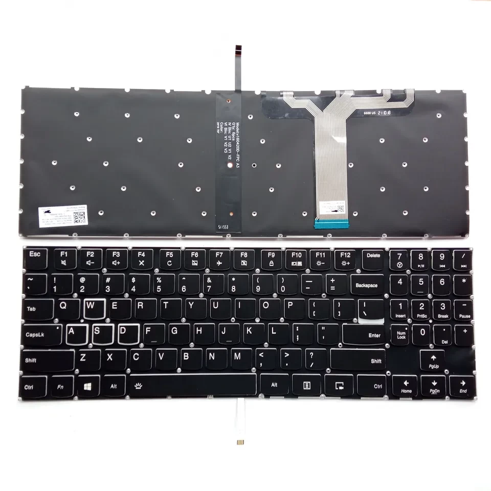 Keyboard For Lenovo Y520-15 Black Backlight